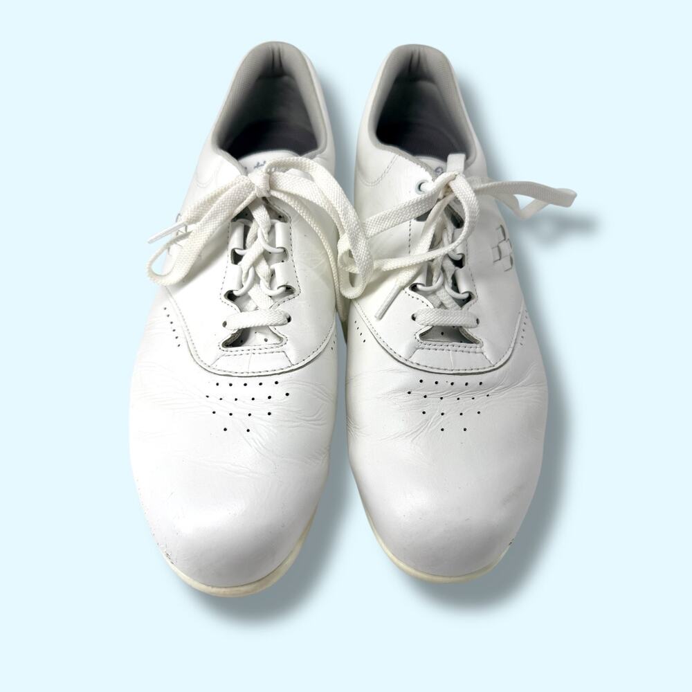 SAS‎ Freetime White Leather Lace-Up Comfort Shoes Womens Size 12 Narrow